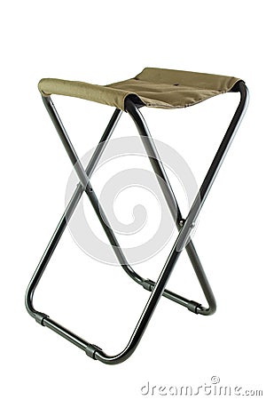 Folding camping chair Stock Photo