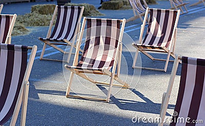 Folding chairs Stock Photo