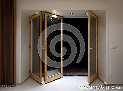 Folding doors Stock Photo