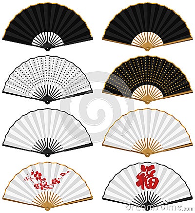 Folding Fan Vector Illustration