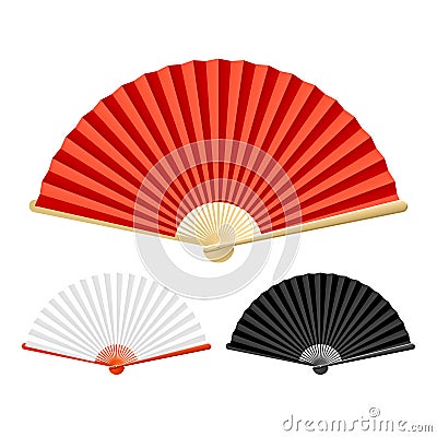 Folding fan Vector Illustration