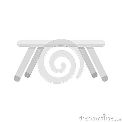 Folding kids table icon flat isolated vector Vector Illustration