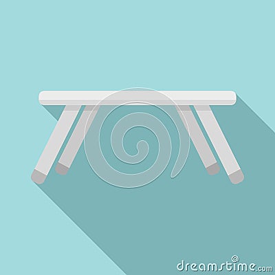 Folding kids table icon, flat style Vector Illustration