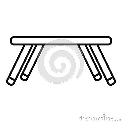 Folding kids table icon, outline style Vector Illustration