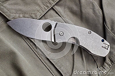 Folding knife Stock Photo