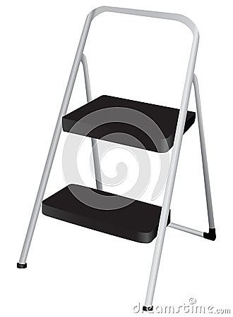 Folding Step Stool Vector Illustration