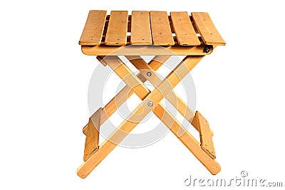 Folding wooden chair Stock Photo