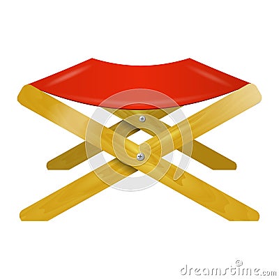 Folding wooden chair Vector Illustration