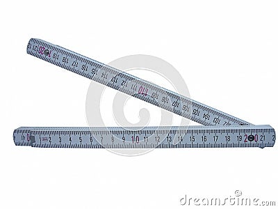 Folding wooden meter Stock Photo