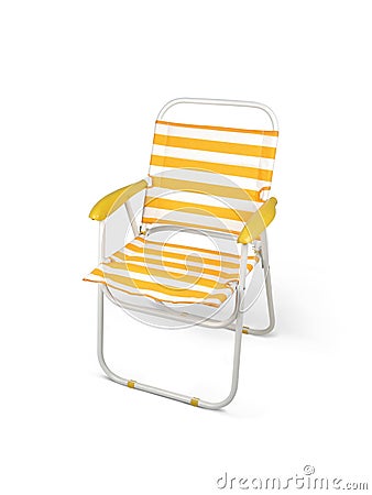Folds chair in use for beach or picnic Stock Photo