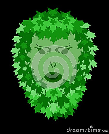 Foliate greenman Stock Photo