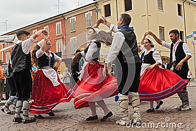 Folk dance ensemble from Calabria, Italy Editorial Stock Photo