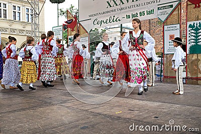 Folk dancers Editorial Stock Photo