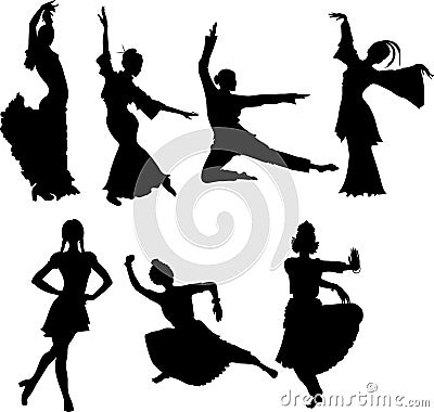 Folk dances Vector Illustration