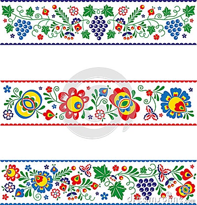 Folk moravian ornaments Vector Illustration