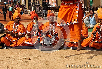 Folk Music and dance of Snake Charmers of Haryana, India Editorial Stock Photo