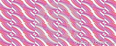 Folk Seamless Border. Multicolor Kaleidoscope. Stock Photo