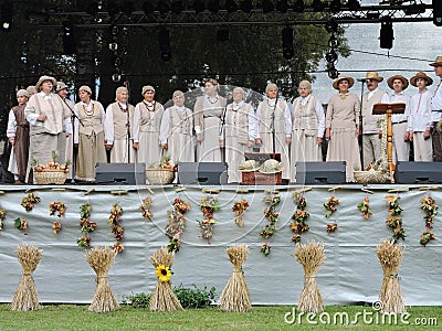 Folk singers, Lithuania Editorial Stock Photo