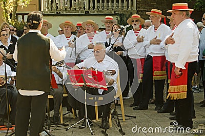 Folk Singers at Venice Festival Editorial Stock Photo