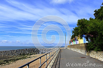 Folkestone Beach scenic view Kent UK Stock Photo