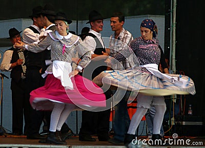 Folklore dancing in Algarve Editorial Stock Photo