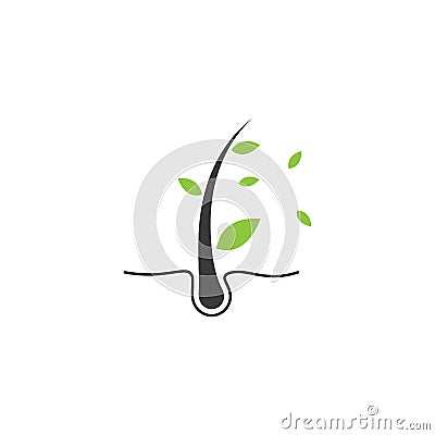 Follicle Hair treatment logo Vector Illustration