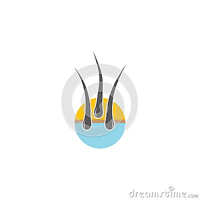 Follicle Hair treatment logo Vector Illustration