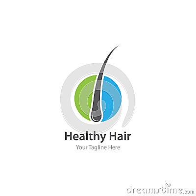 Follicle Hair treatment logo Vector Illustration