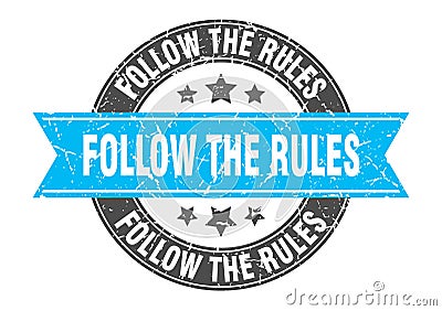 follow the rules stamp Vector Illustration