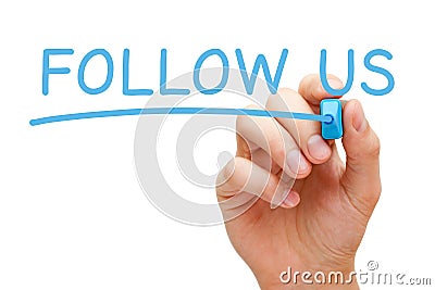 Follow Us Concept Stock Photo