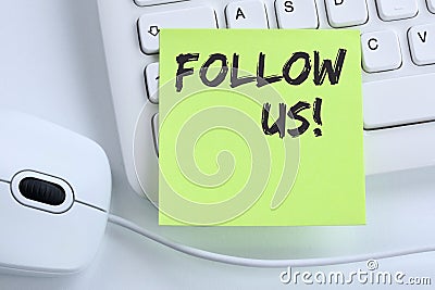 Follow us follower followers fans likes social networking business concept media internet mouse Stock Photo