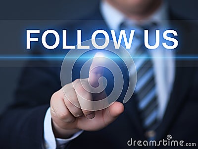 Follow us Social Media Followers Online Marketing Business Internet Concept Stock Photo