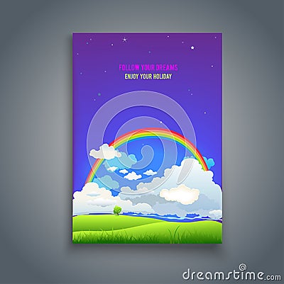 Follow your dreams template Vector Illustration