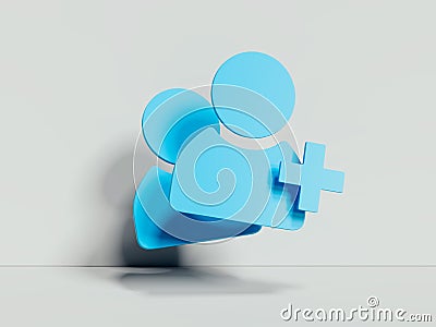 Follower symbol or icon on white background. 3d rendering. Social media concept. Stock Photo