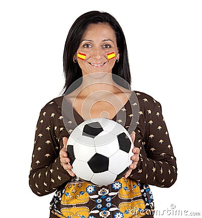 Follower of the Spanish soccer team Stock Photo