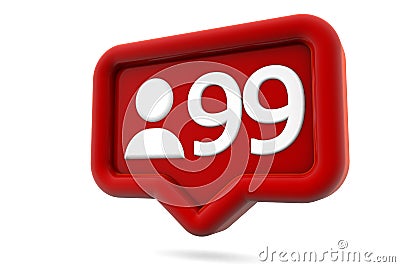 followers counter icon Stock Photo