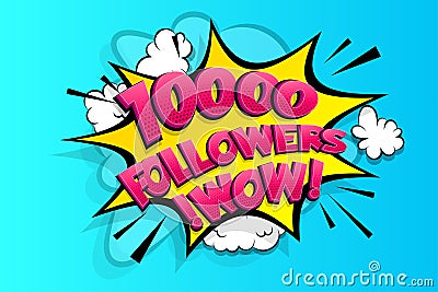 10000 followers thank you for media like Vector Illustration