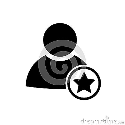 Following account icon in flat style Avatar symbol Vector Illustration