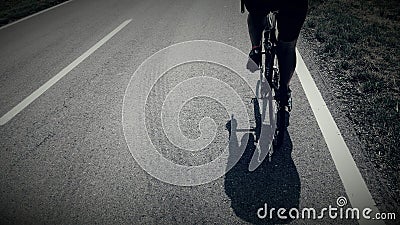 Following Roadbike Stock Photo