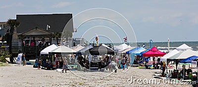Folly Beach, Charleston, SC Editorial Stock Photo