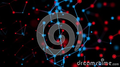 Fond futuriste d'abrégé sur technologie de plexus rendu 3d Fond futuriste d'abrégé sur technologie de plexus rendu 3d