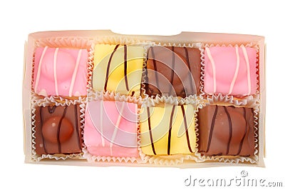 Fondant fancies Stock Photo