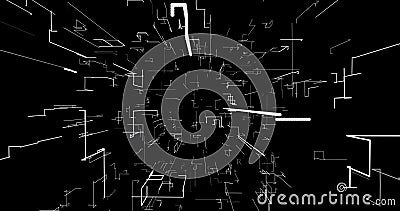 Fondo astratto con il modello geometrico, grey in bianco e nero di prospettiva futuristica royalty illustrazione gratis Fondo astratto con il modello geometrico, grey in bianco e nero di prospettiva futuristica royalty illustrazione gratis