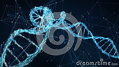 Fondo astratto di moto - ciclo binario della molecola 4k del DNA del plesso di Digital royalty illustrazione gratis Fondo astratto di moto - ciclo binario della molecola 4k del DNA del plesso di Digital royalty illustrazione gratis