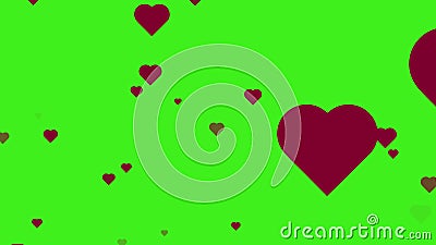 Fondo De Efecto De Corazones En La Animación De Pantalla Verde Decoración  Del Corazón Del Día De San Valentín Metrajes - Vídeo de elemento, flama:  172198866