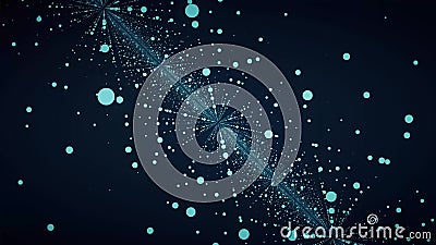 Fondo geométrico hermoso abstracto con los puntos móviles Tecnología del extracto de la fantasía del plexo Animación abstracta co ilustración del vector Fondo geométrico hermoso abstracto con los puntos móviles Tecnología del extracto de la fantasía del plexo Animación abstracta co ilustración del vector