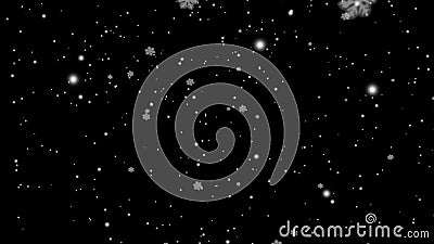 Fondo nero di Natale di inverno con neve di caduta Il movimento lento realistico ha offuscato l'animazione del fiocco di neve 3D, royalty illustrazione gratis Fondo nero di Natale di inverno con neve di caduta Il movimento lento realistico ha offuscato l'animazione del fiocco di neve 3D, royalty illustrazione gratis