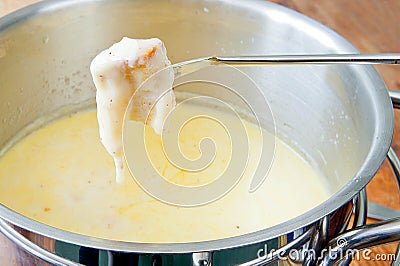 Swiss fondue Stock Photo