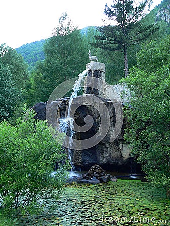 Font de l'isard, Caldes de Boi, Lleida ( Spain ) Stock Photo