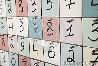 Background of numbers. from zero to nine. Background with numbers. Numbers textures. Stock Photo